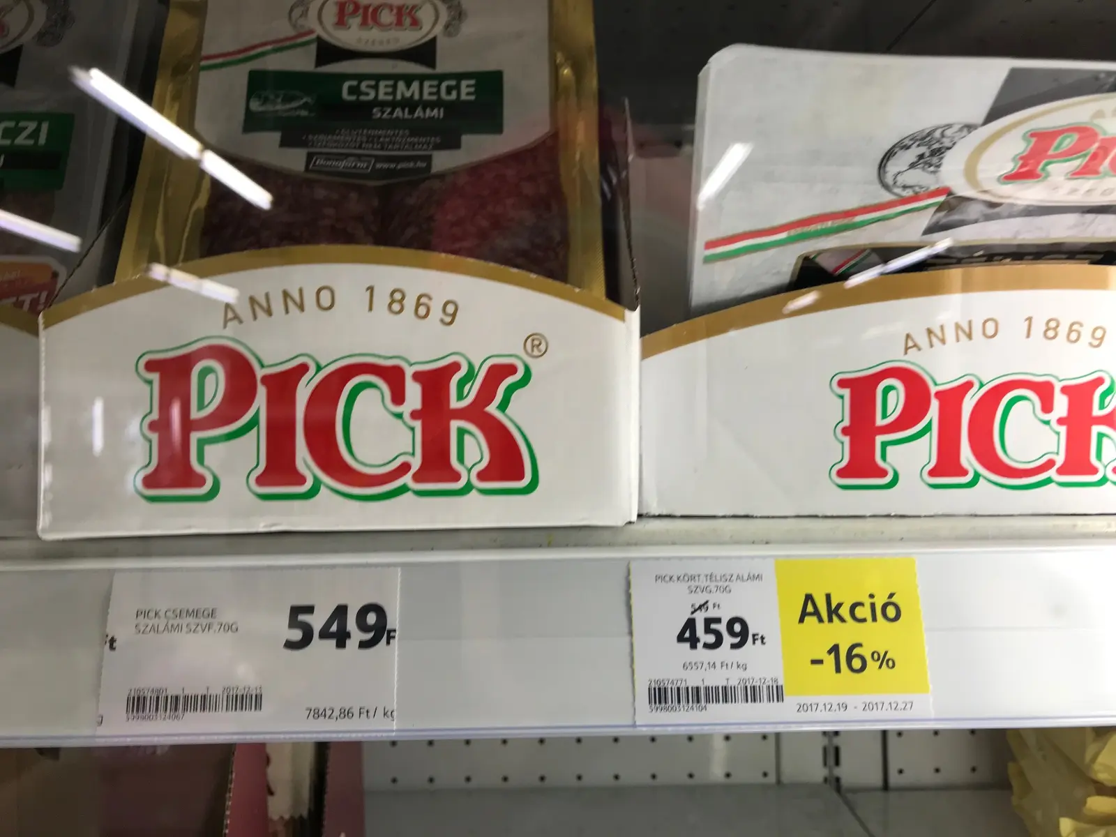 Akciós ár a polcon